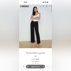 L'AGENCE Classic Black Trousers